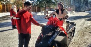 Priyanka Chopra Nick Jonas Snowmobile