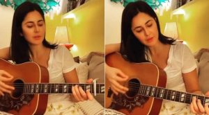 Katrina Kaif playing Guitar