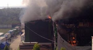 Adipurush set on fire