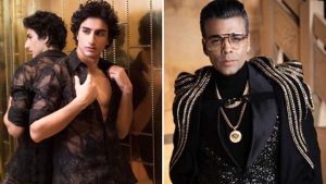 Ibrahim Ali Khan with Karan Johar